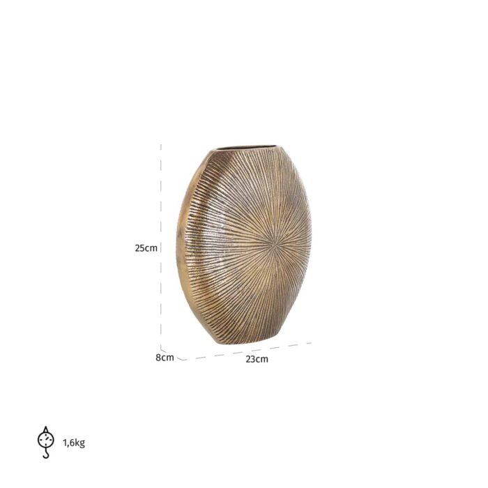 -VA-0196 - Vase Zaya small (Brushed Gold)