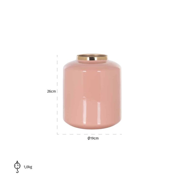 -VA-0226 - Vase Mara small (Pink)